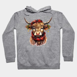 Christmas Highland Cow Hoodie